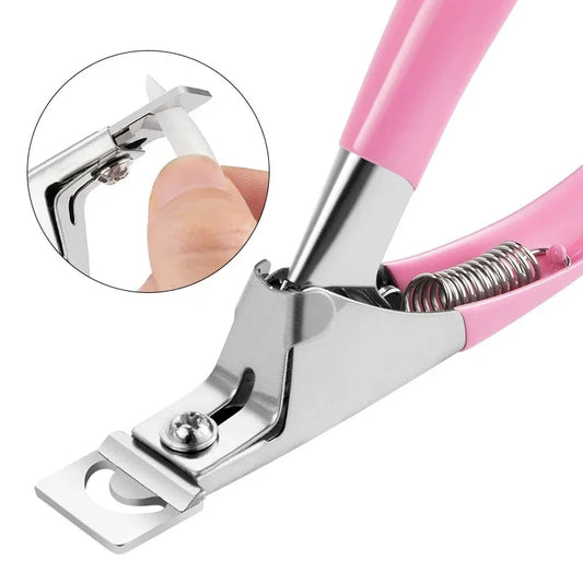 Professional False Nail Clippers False Nail Nippers Pointed ClippersUType Nail Clippers Acrylic False Nail Edge Trimmer Stainles