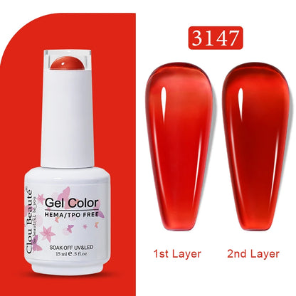 Clou Beaute TPO FREE Nail Gel Polish High Pigment Nail Art Supply Spring Summer Pastal Color Varnish UV Gel Clear Base Top Coat