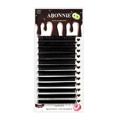 Abonnie Dark Brown Individual Eyelash Extension Premium Eyelashes 8-15&mix Mink Lashes Professional Lash Extension