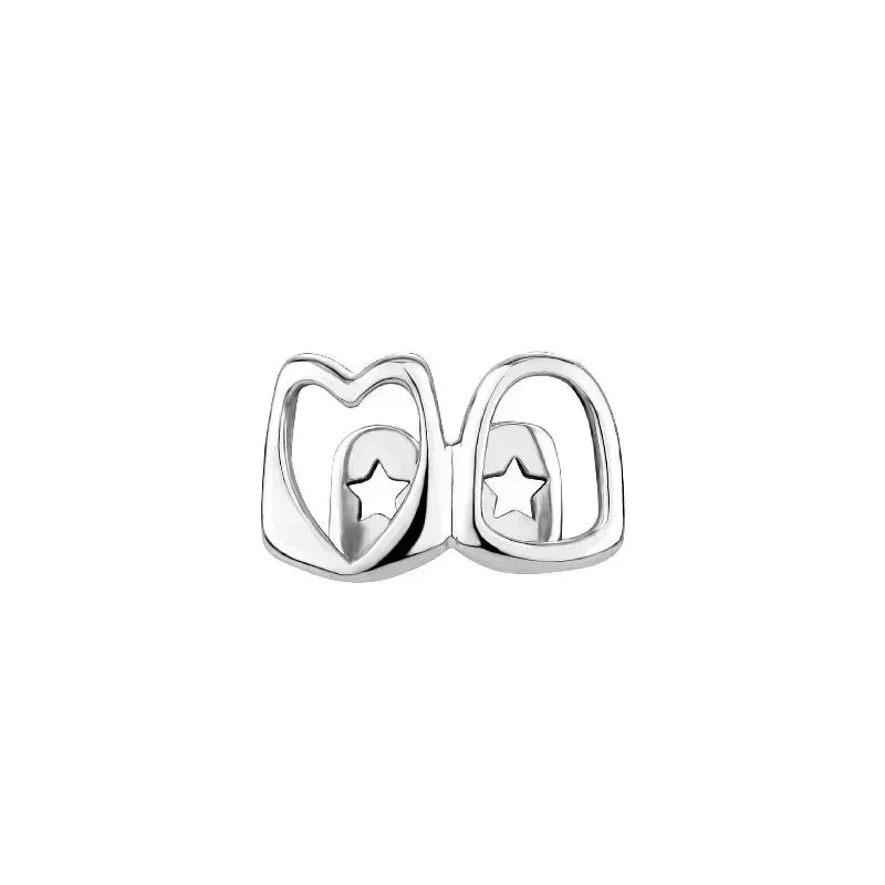 Hip Hop 6/6 Teeth Grills Hip Hop 14K Gold Plated Tooth Caps Decor Braces Punk Cosplay Party Braces For Fashion Women Men Jewelry