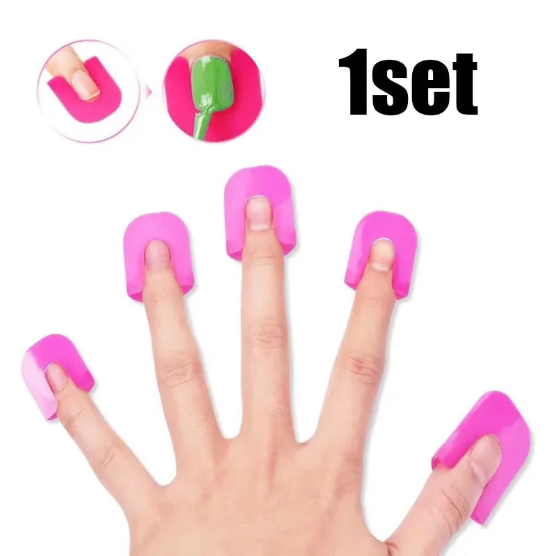 26pcs/set 10 Sizes G Curve Shape Varnish Shield Nail Protector Finger Cover Spill-Proof French Stickers Manicure Nail Art Tools