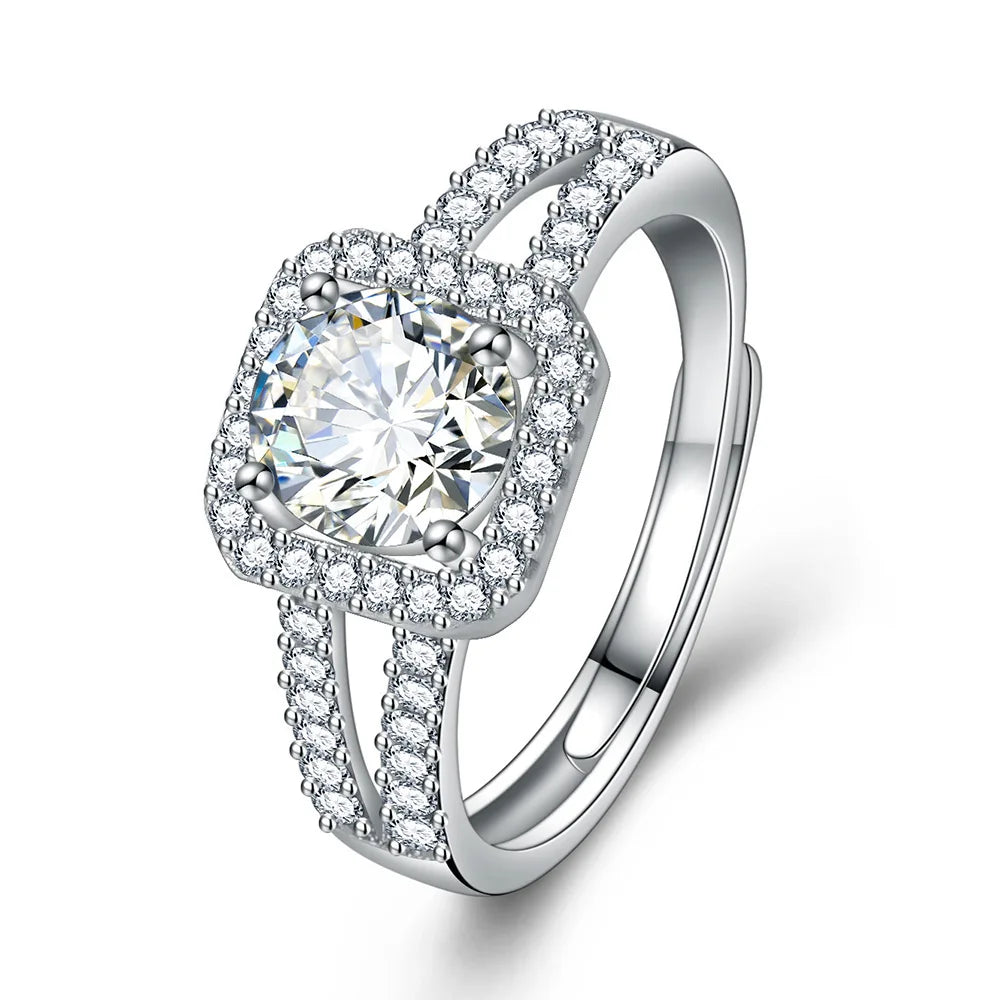 New 925 Sterling Silver Ring High Quality Perfect Gem Zircon For Women Wedding Fine Jewelry Accessories Party Gifts