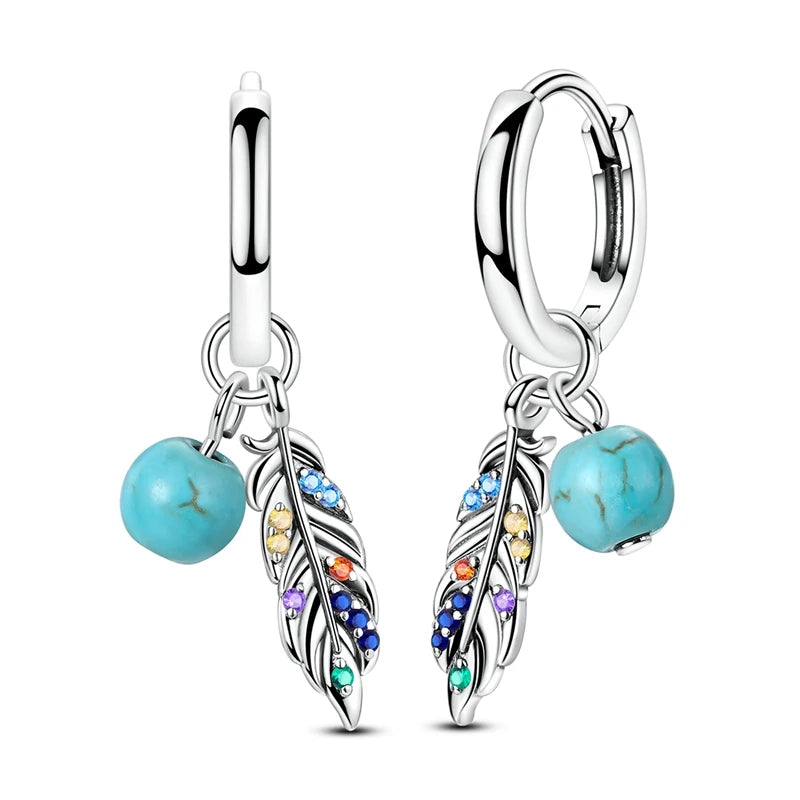 925 Sterling Silver Hoops Earrings Hypoallergenic Hoops Earrings With Zirconia Fashion High Quality Jewelry for Women Girls