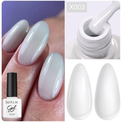 LILYCUTE 7ml Base Nowipe Top Coat Soak Off UV LED Gel Nail Polish Reinforcement Gel Semi Permanent Multifunction Gel Varnishes