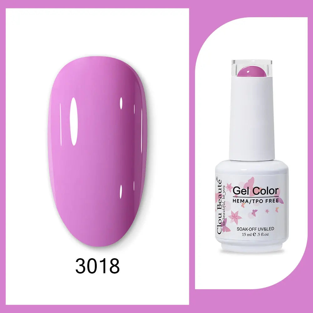 Clou Beaute TPO FREE Nail Gel Polish High Pigment Nail Art Supply Spring Summer Pastal Color Varnish UV Gel Clear Base Top Coat