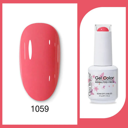 Clou Beaute TPO FREE Nail Gel Polish High Pigment Nail Art Supply Spring Summer Pastal Color Varnish UV Gel Clear Base Top Coat