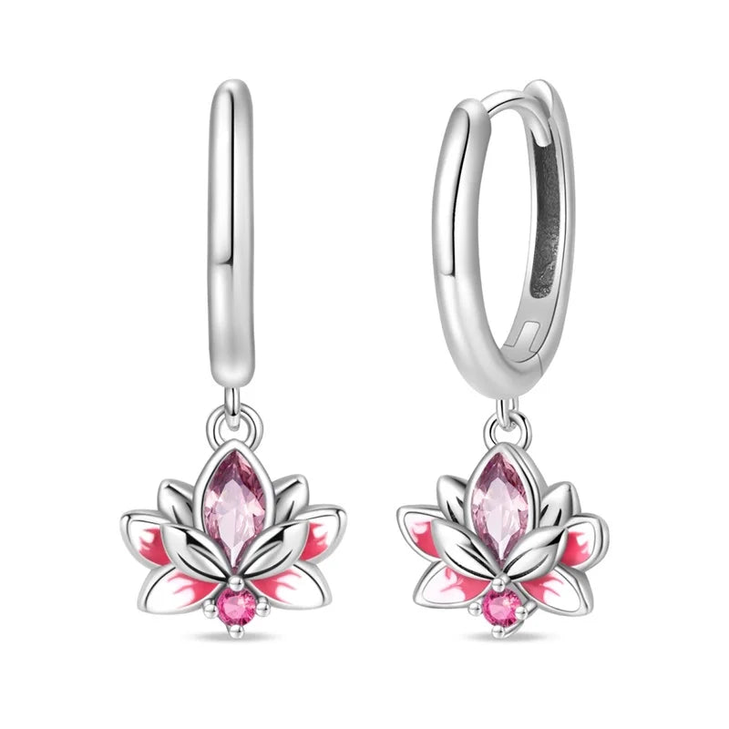New 925 Sterling Silver Wine Cup Butterfly  Women Earrings Brilliant Wedding Engagement Star Earrings Jewelry Gift