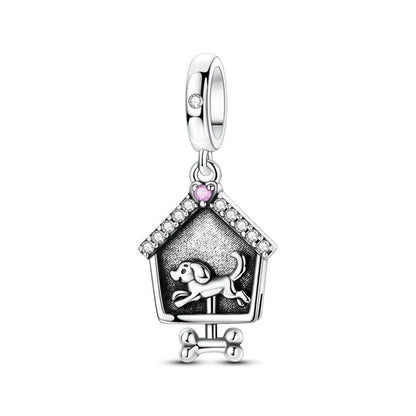 Original 925 Sterling Silver Charms Love Pets Dog Cat Paw Print Pendant Beads Fit Brand Bracelets Necklaces Women DIY Jewelry
