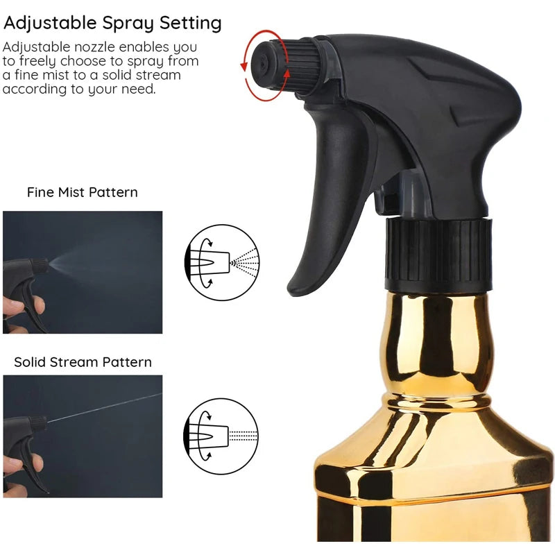 300ml Hairdressing Electroplating Water Spray Bottles Salon Continuous Hairdressing Fine Mist Spray Hairdresser Styling Supplies