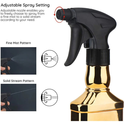 300ml Hairdressing Electroplating Water Spray Bottles Salon Continuous Hairdressing Fine Mist Spray Hairdresser Styling Supplies
