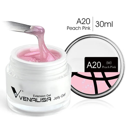 VENALISA Clear Color Extension Gel Pearl Glittle Gel Canni Supply Camouflage Fasting Jelly Nail Gel Self Leveling Acrylic Gel