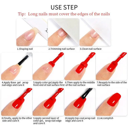 LILYCUTE 7ml Base Nowipe Top Coat Soak Off UV LED Gel Nail Polish Reinforcement Gel Semi Permanent Multifunction Gel Varnishes