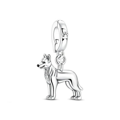 Original 925 Sterling Silver Charms Love Pets Dog Cat Paw Print Pendant Beads Fit Brand Bracelets Necklaces Women DIY Jewelry