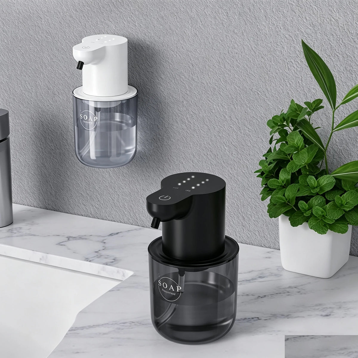 New Wall Mounted Automatic Soap Dispenser Foam Smart Hand Washing Machine 500ml Liquid Rechargeable Bathroom Induction Sensor