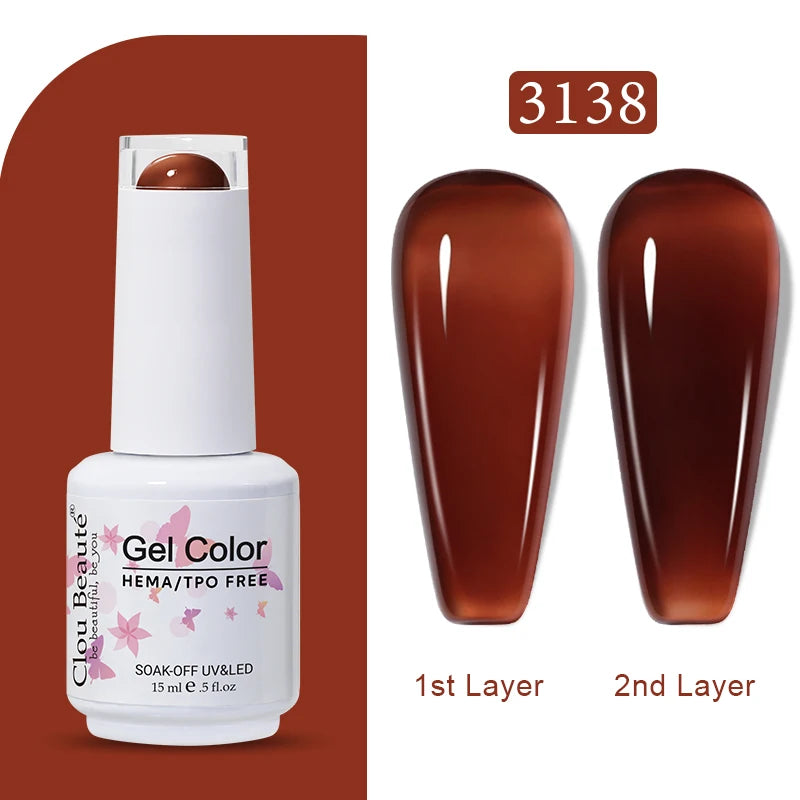 Clou Beaute TPO FREE Nail Gel Polish High Pigment Nail Art Supply Spring Summer Pastal Color Varnish UV Gel Clear Base Top Coat