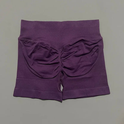 HISTELLO Sports Shorts 4.5" Women Yoga Shorts Seamless Low Waist Scrunch Bum Gym Leggings Workout Stretch Fitness Sports Shorts