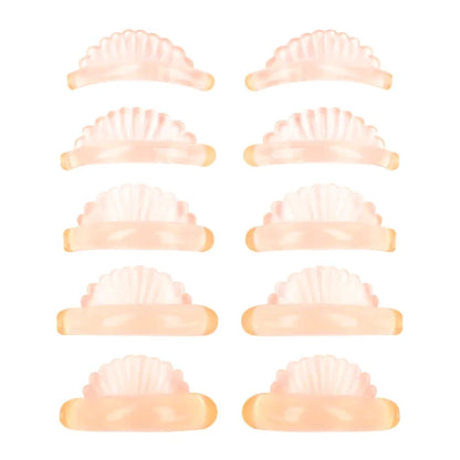 5Pairs Eyelash Perm Pads Silicone Lash Lifting Rods Shell-shape 3D Eyelash Extension Curler Lash Perm Shield Makeup Accessorie