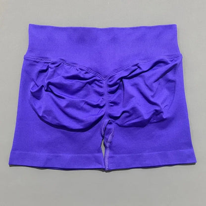 HISTELLO Sports Shorts 4.5" Women Yoga Shorts Seamless Low Waist Scrunch Bum Gym Leggings Workout Stretch Fitness Sports Shorts