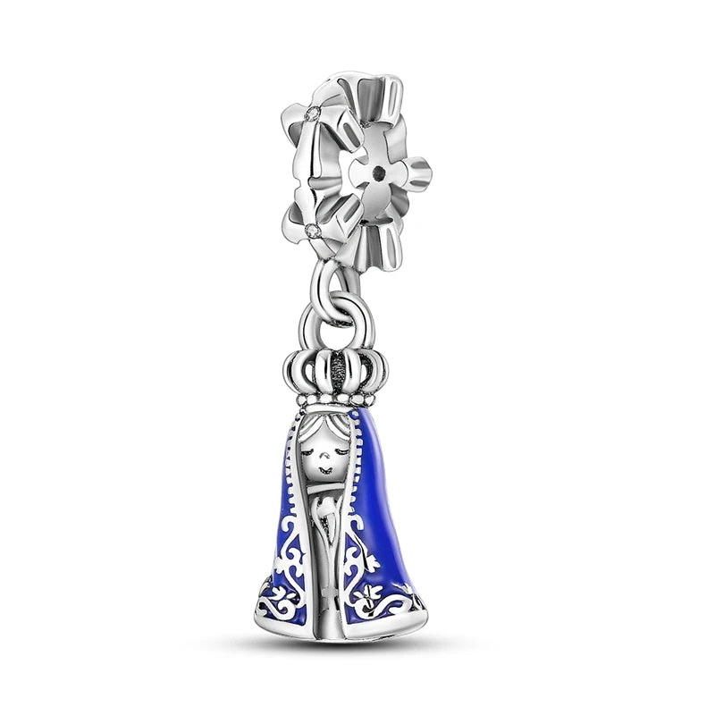 925 Silver Rainbow Flower Dragonfly Charms Dangle Charm Animal Bead Fit Original Bracelet Jewelry DIY