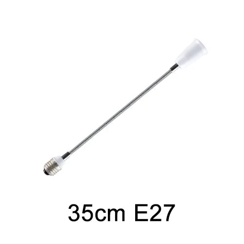 Flexible E27 to E27  LED Bulb Extension Lamp Holder 20CM 30CM 40CM 50CM 60CM Light Socket LED Lamp Base Converter Bulb Holder