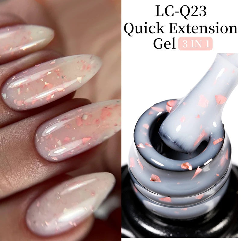 LILYCUTE 7ML Jelly Black Quick Extension Gel Nail Polish Nude Esmalte Unas Semipermanente UV Soak Off Nail Art Construction Gel