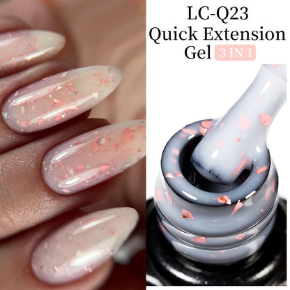 LILYCUTE 7ML Jelly Black Quick Extension Gel Nail Polish Nude Esmalte Unas Semipermanente UV Soak Off Nail Art Construction Gel