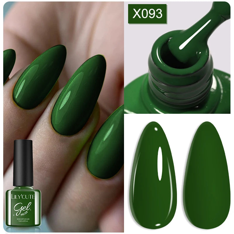 LILYCUTE 7ml Base Nowipe Top Coat Soak Off UV LED Gel Nail Polish Reinforcement Gel Semi Permanent Multifunction Gel Varnishes