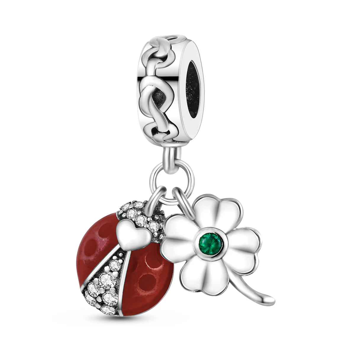 925 Silver Rainbow Flower Dragonfly Charms Dangle Charm Animal Bead Fit Original Bracelet Jewelry DIY