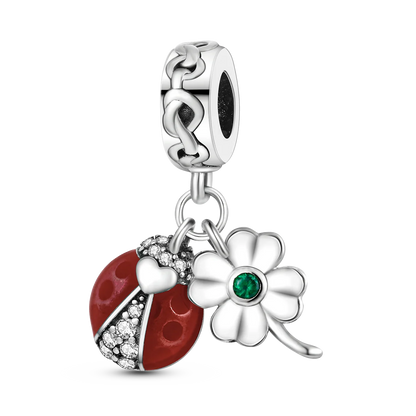 925 Silver Rainbow Flower Dragonfly Charms Dangle Charm Animal Bead Fit Original Bracelet Jewelry DIY