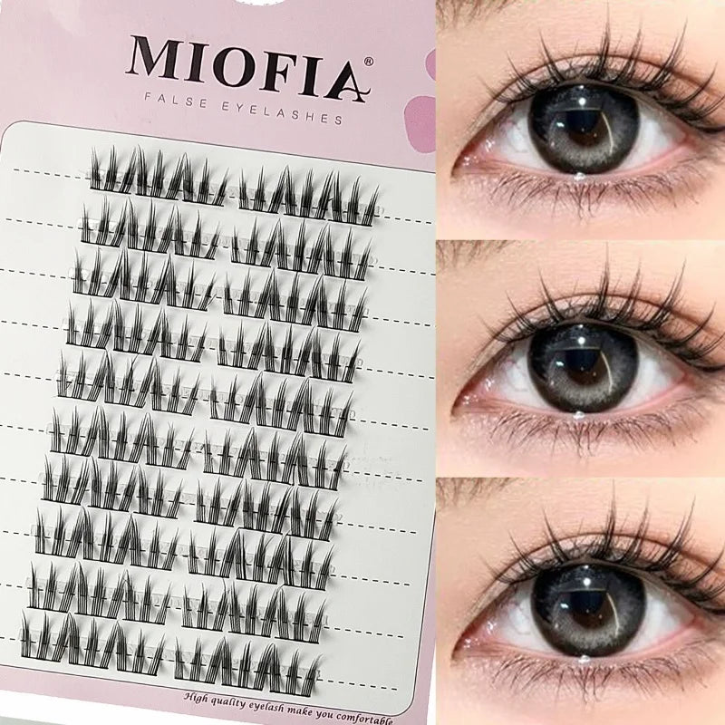 10 Rows Individual Mink Eyelashes 1/box 60 Bundles Natural Eyelash Extension 3D Russia Lashes Cluster Fox Eye Effect Makeup Lash
