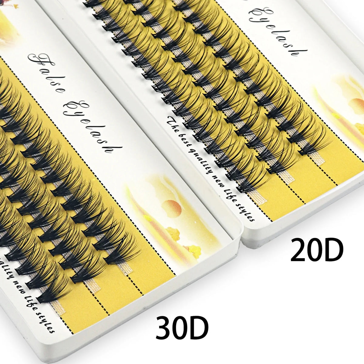 20D/30D Mink Eyelashes 1 Box/60 Bundles Natural Eyelash Extension 3D Russia Individual Eyelash Cluster Makeup Tools Lashes Cilia