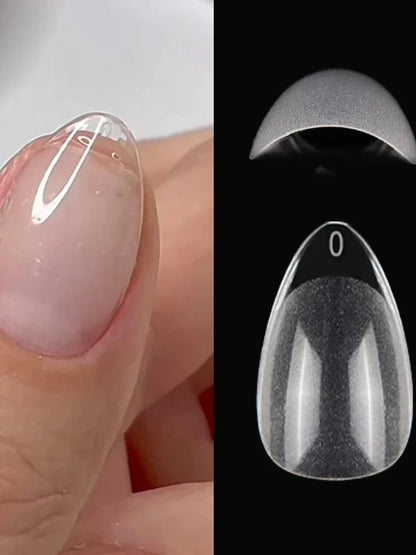120pcs XXS Super Short Almond Full Cover Sculpted Soft Gel Nail Tips Press on Fake Nails Tailor-made for Short Small Nail Beds