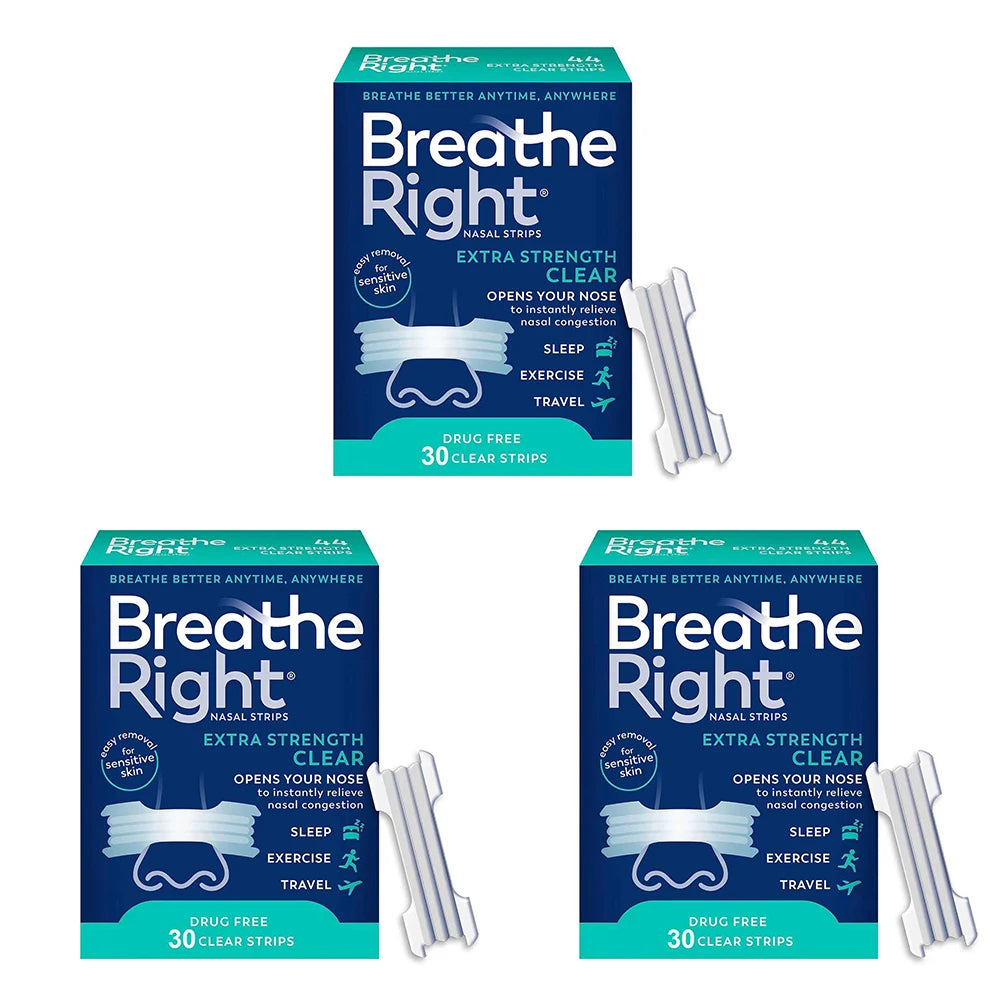 30/60/90Pcs,Sleep Nasal Strips,Nose Breathe Strips,Anti Snoring Nose Strips for Breathing,Exercise Air Inhalatiand Improve Sleep