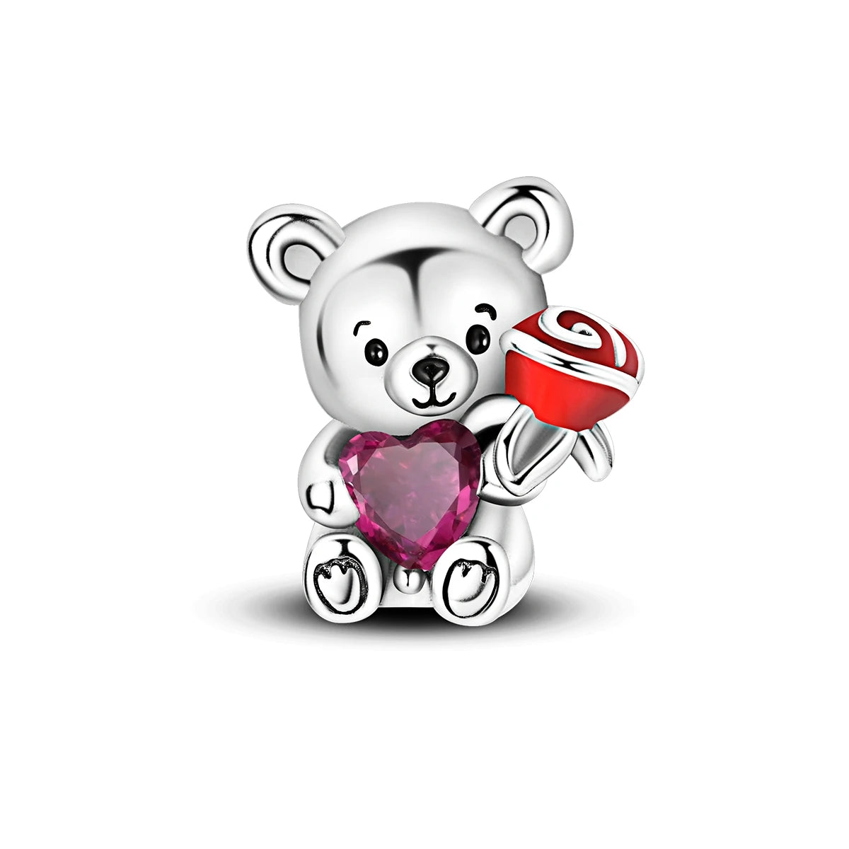 Original Charms 925 Silver Cute Animals Cat Bear Bead For Silver Bracelet Diy Fahsion Jewelry