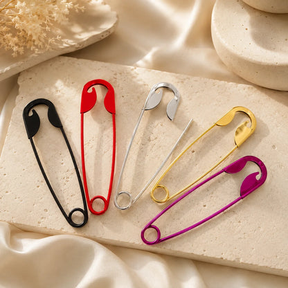 Alloy Safety Pin Hair Clip for Women Girls Metal Barrette Bun Holder Non Slip Hair Stick Clip Fashion Hair Accessories Daily Use
