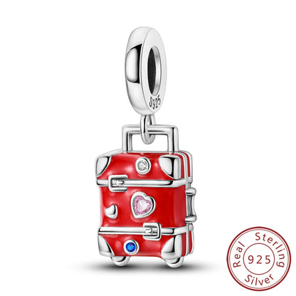 Hot Sale Charm Bead Pendant 925 Sterling Silver Firefly Love Heart Cats Dogs Sunflower Charm for Bracelet Women DIY Jewelry Gift