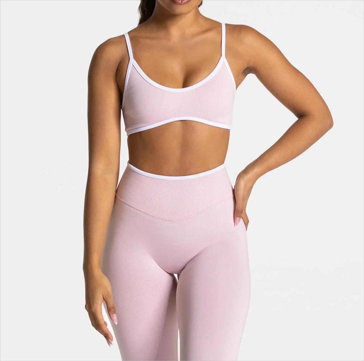 Women Solid Color Gym Sports Bra Summer Yoga Fitness Top Sexy Backless Knit Bra with Chest Cushion Suspender Breathable Bra