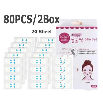 30/20/10Sheets V Lift Face Sticker Invisible Makeup Adhesive Lift Face Tape Slim Patch Breathable Sticker Lifting Tighten Chin