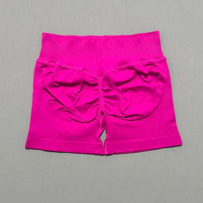 HISTELLO Sports Shorts 4.5" Women Yoga Shorts Seamless Low Waist Scrunch Bum Gym Leggings Workout Stretch Fitness Sports Shorts
