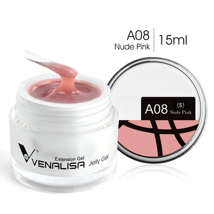 VENALISA Clear Color Extension Gel Pearl Glittle Gel Canni Supply Camouflage Fasting Jelly Nail Gel Self Leveling Acrylic Gel