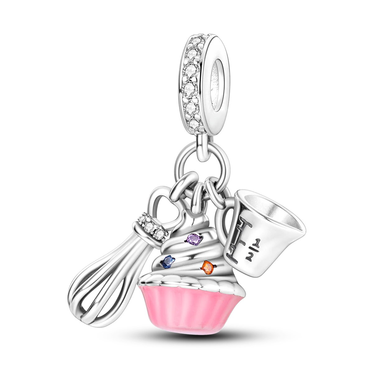 925 Silver Rainbow Flower Dragonfly Charms Dangle Charm Animal Bead Fit Original Bracelet Jewelry DIY