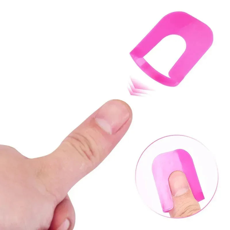26pcs/set 10 Sizes G Curve Shape Varnish Shield Nail Protector Finger Cover Spill-Proof French Stickers Manicure Nail Art Tools