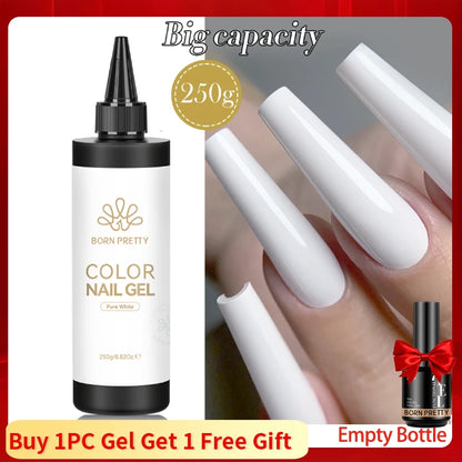BORN PRETTY 250g Super Strong Nail Glue For False Nail Tips Press On Nails Refilled Package Base Gel Top Coat Matte Top Coat