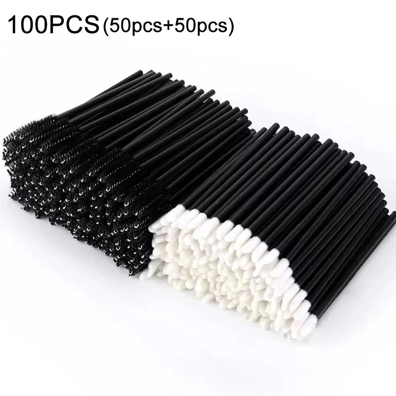 50/1000pcs Disposable Eyelash Brushes Eyelashes Extension Tools Eyebrow Brush Mascara Wands Applicator Spoolers Makeup Tools