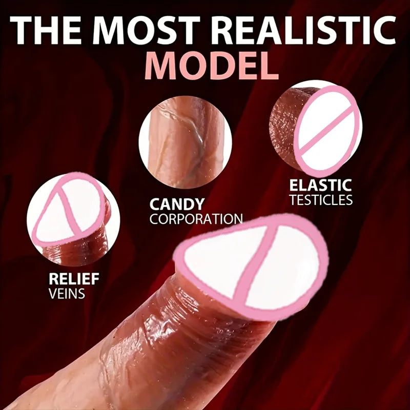 Dildo - 1pc Lovelily 9-Inch Realistic Vibrating Dildo with Remote Control, Multiple Modes, USB Rechargeable Battery, Liquid Silicone Material - Ideal for Men, Women, And Couples, Vibrating Dildo|Realistic Texture|Remote Contr