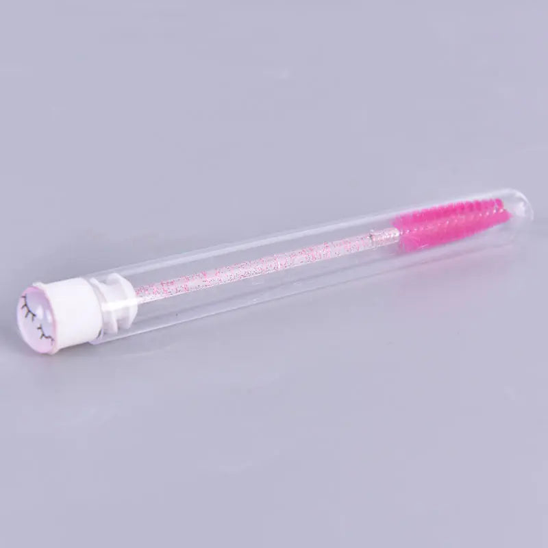 1pc Reusable Eyebrow Brush Tube Diamond Flask Mascara Wand Dust-proof Eyelash Extension Supplies Makeup Tool