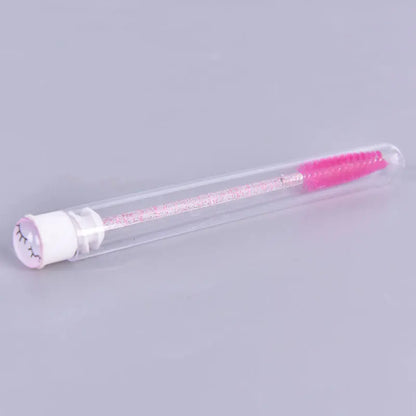 1pc Reusable Eyebrow Brush Tube Diamond Flask Mascara Wand Dust-proof Eyelash Extension Supplies Makeup Tool