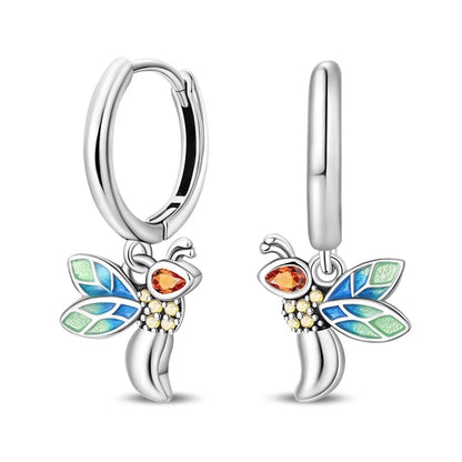 New 925 Sterling Silver Wine Cup Butterfly  Women Earrings Brilliant Wedding Engagement Star Earrings Jewelry Gift