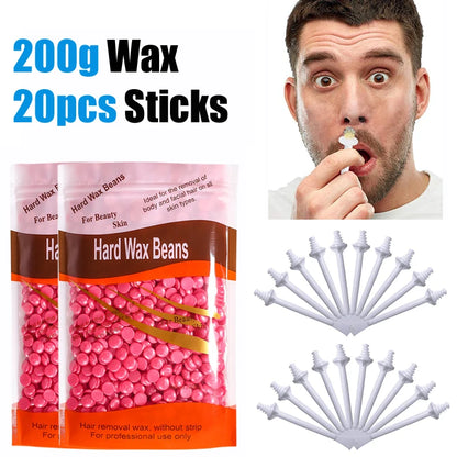 Portable Nose Wax Kit 50g-1005g for Men and Women Nail Waxing Hair Removal Wax Kit Nail Wax Cleaning Wax Kit Nose Clipper Beauty