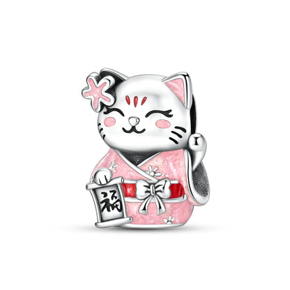 Original Charms 925 Silver Cute Animals Cat Bear Bead For Silver Bracelet Diy Fahsion Jewelry